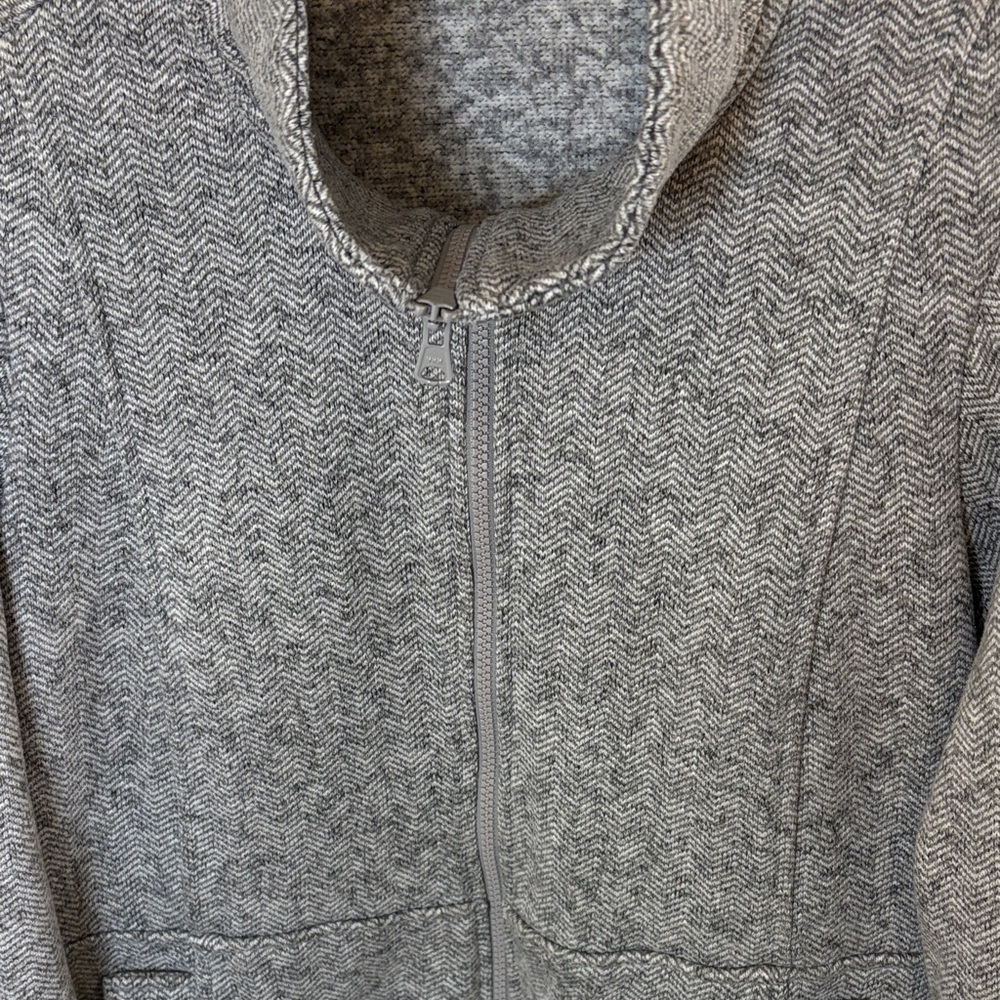 Lands' End Heathered Gray Zip-Up Jacket - Picture 3 of 6